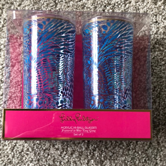 Lilly Pulitzer Accessories - Lilly Pulitzer Acrylic Hi-Ball Glasses
